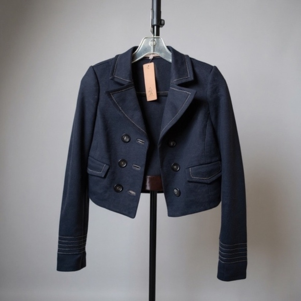 Rebeca Taylor Women's Black Double-Breasted Jacket